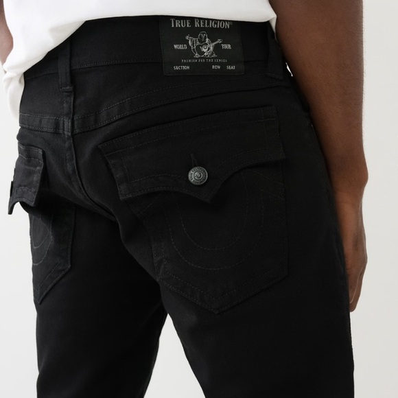 Men’s True Religion Ricky Straight Jeans ~Black - Picture 1 of 15
